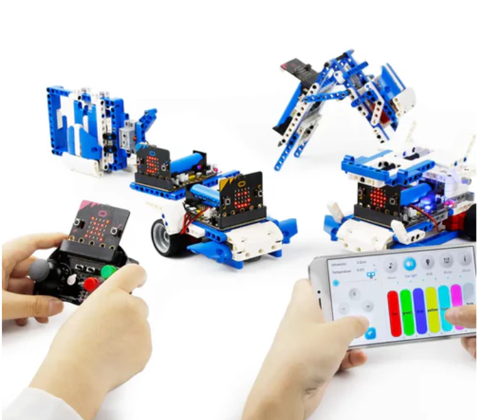 Yahboom Micro-bit건설 로봇 키트 16in1STEM 프로젝트 DIY 과학 교육 장난감은 10세 이상 어린이가 사용하기에 적합하다(표준 키트는 Microbit을 포함하지 않음)