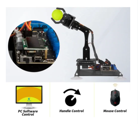 Adeept5-DOF Arduino 호환 프로그래머 오렌지 고무 키트 OLED 모니터 포함