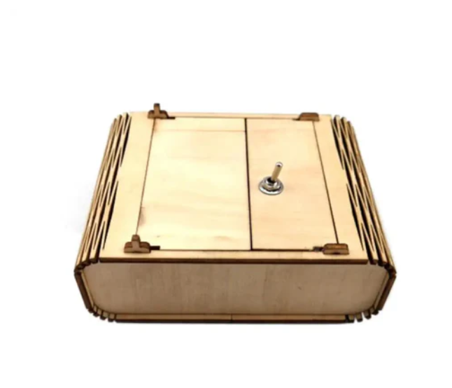 심플 쓸모없는 상자 - 나무 전자 재미 상자