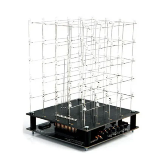 3D LED 큐브 5 x 5 x 5 솔더링 키트(흰색 LED)